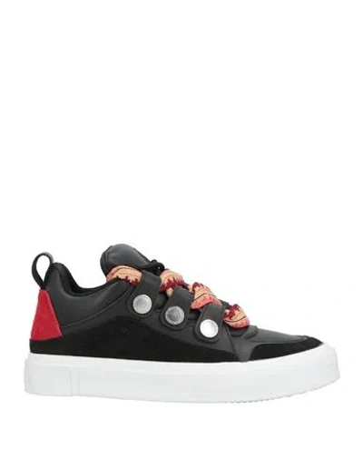 Marcelo Burlon County Of Milan Marcelo Burlon Woman Sneakers Black Size 7 Leather