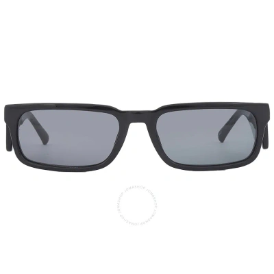 Marcelo Burlon County Of Milan Marcelo Burlon X Linda Farrow Grey Rectangular Unisex Sunglasses Mb5c1sun In Black / Grey / Silver