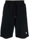 Marcelo Burlon County Of Milan Marcelo Burlon Bermuda In Felpa In Black