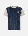 Marcelo Burlon County Of Milan County Pinstripes Active T-shirt In Blue