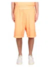 Marcelo Burlon County Of Milan Marcelo Burlon Bermuda With Logo In Orange