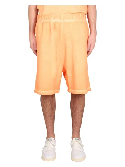 Marcelo Burlon County Of Milan Marcelo Burlon Bermuda With Logo In Orange