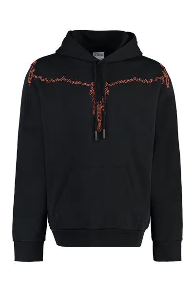 Marcelo Burlon County Of Milan Men's Black Hooded Sweatshirt For Fw24