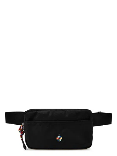 Marcelo Burlon County Of Milan Men's Colorful Cross Logo Fanny Pack In Black