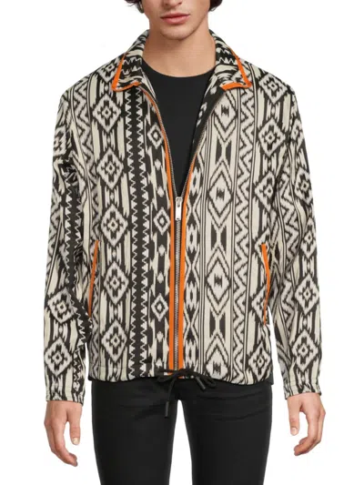 MARCELO BURLON COUNTY OF MILAN MEN'S FOLK JACQUARD COACH JACKET