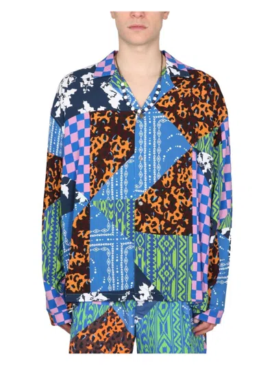 MARCELO BURLON COUNTY OF MILAN MEN'S HAWAII MIX & MATCH SHIRT