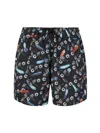 Marcelo Burlon County Of Milan Marcelo Burlon Man Swim Trunks Black Size Xxl Polyester In Black