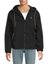Marcelo Burlon County Of Milan Black Lightweight Windbreaker Jacket In Black