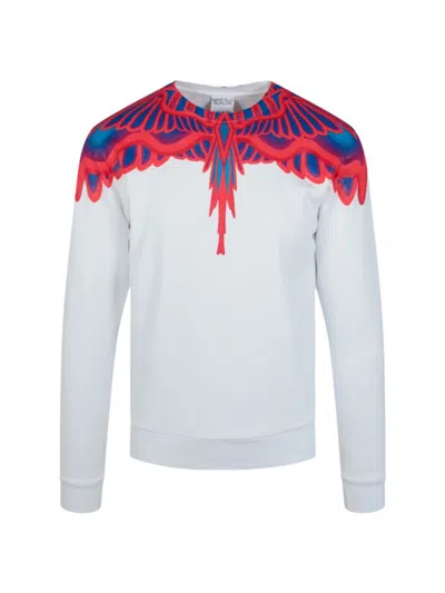 Marcelo Burlon County Of Milan Men's Loose Fit Wing Graphic Sweatshirt In White