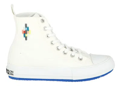 Pre-owned Marcelo Burlon County Of Milan Men's Marcelo Burlon Vulcanized Hightop Sneakers In White