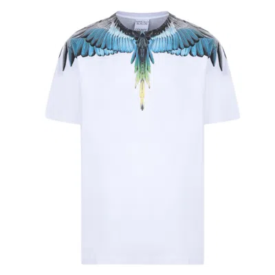 Pre-owned Marcelo Burlon County Of Milan Men's Marcelo Burlon Wing T-shirt In White Blue