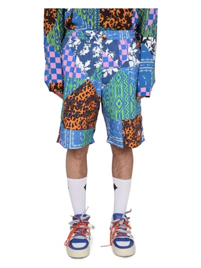 MARCELO BURLON COUNTY OF MILAN MEN'S MIX & MATCH BERMUDA SHORTS