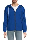 Marcelo Burlon County Of Milan Marcelo Burlon Cross Print Windbreaker Jacket In Blue