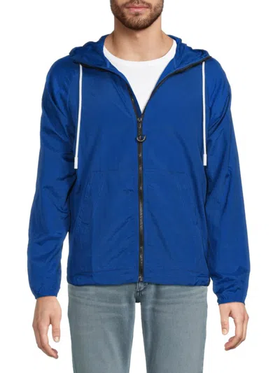 MARCELO BURLON COUNTY OF MILAN MEN'S TEMPERA LOGO BACK ZIP HOODIE