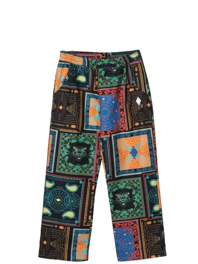 Marcelo Burlon County Of Milan Mini Bandana Print Trousers For Boys In Multi