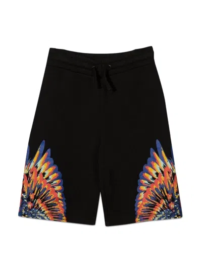 Marcelo Burlon County Of Milan Mini Wings Sweatshorts In Black