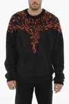 Marcelo Burlon County Of Milan Nylon Crew-neck Swater With Contrast Embroidery In Multi