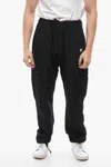 Marcelo Burlon County Of Milan Solid Color Cargo Sweatpants With Contrasting Embroidery In Black