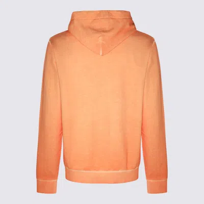 Marcelo Burlon County Of Milan Orange Cotton Sunset Cross Sweatshirt