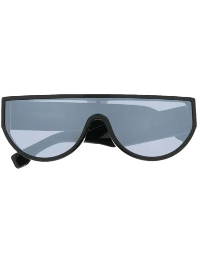 Marcelo Burlon County Of Milan Oversized Frame Mirrored Sunglasses In Black