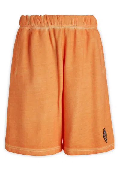Marcelo Burlon County Of Milan Marcelo Burlon Sunset Cross Over Sweatshort In Orange