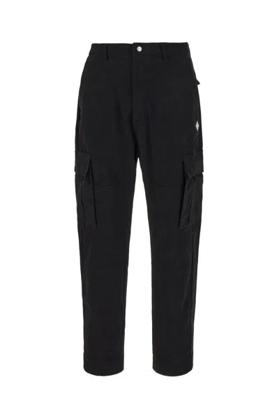 Marcelo Burlon County Of Milan Cargo Pants With Stretch Cotton Material In Black