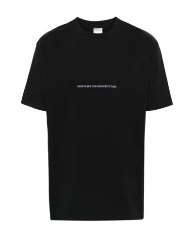 Marcelo Burlon County Of Milan Party Quote-print Cotton T-shirt In Black