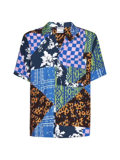 MARCELO BURLON COUNTY OF MILAN PATCHWORK PRINT SHIRT