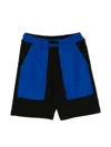 Marcelo Burlon County Of Milan Pixel Logo-print Panelled Drawstring Shorts In 黑色