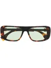 Marcelo Burlon County Of Milan Polygala Tortoiseshell Sunglasses In Braun