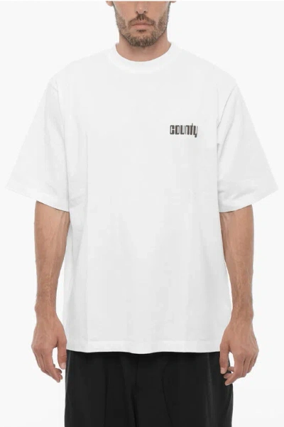 Marcelo Burlon County Of Milan Printed Disco God Crew-neck T-shirt In White