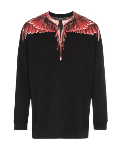 Marcelo Burlon County Of Milan Printed Sweater In Black