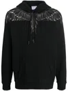 Marcelo Burlon County Of Milan Black Logo-print Pullover Hoodie In Black  