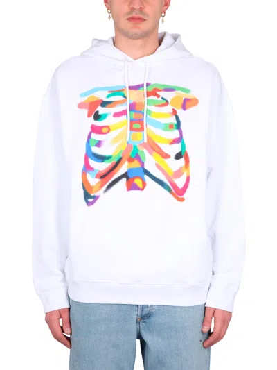 Marcelo Burlon County Of Milan Rib Cage Sweatshirt In White