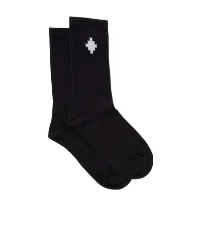 Marcelo Burlon County Of Milan Rib Knitted Socks In Black