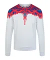 Marcelo Burlon County Of Milan Marcelo Burlon Curves Wings Crewneck Sweatershirt In White