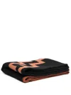 Marcelo Burlon County Of Milan Rural Cross Motif Soft Blanket In Orange