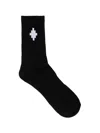 Marcelo Burlon County Of Milan Cross-intarsia Ribbed Socks In Nero