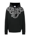 Marcelo Burlon County Of Milan Snake Wings Cotton Hoodie In Black