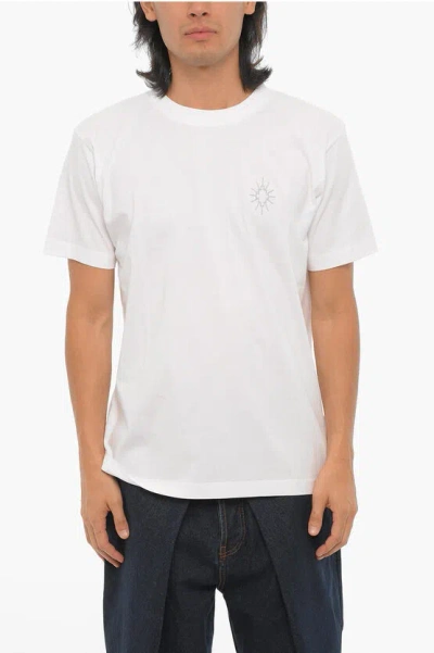 Marcelo Burlon County Of Milan Solid Color Eclipse Cross Crew-neck T-shirt In White