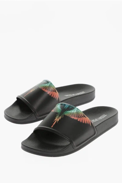 Marcelo Burlon County Of Milan Solid Color Icon Wings Slides With Print