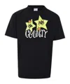 Marcelo Burlon County Of Milan Star Eyes T-shirt In Black