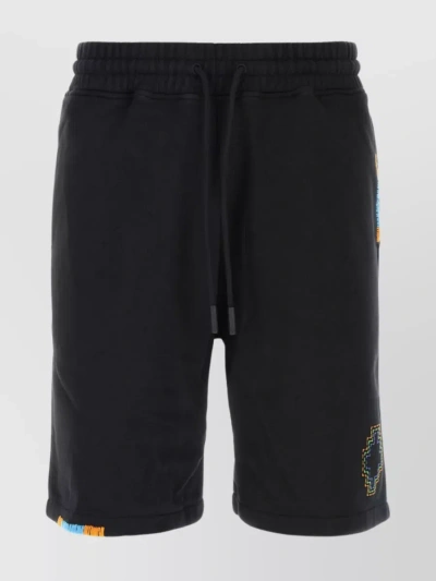Marcelo Burlon County Of Milan Stitch Cross Track Shorts In Black
