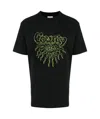 Marcelo Burlon County Of Milan Stitch Eye Cotton T-shirt In Black