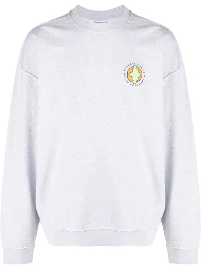 Marcelo Burlon County Of Milan Sunset Bird Logo Sweatshirt In Grey