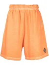 Marcelo Burlon County Of Milan Marcelo Burlon Sunset Cross Shorts In Orange