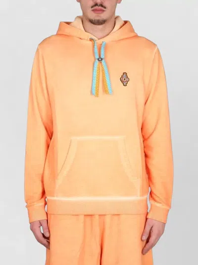 Marcelo Burlon County Of Milan Sunset Cross Regular Hooded Sweatshirt In Orange