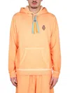 Marcelo Burlon County Of Milan Marcelo Burlon Sunset Cross Regular Sweatshirt In Orange