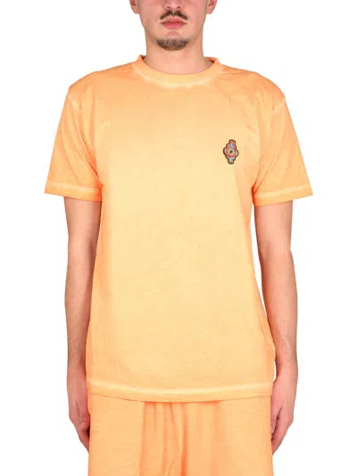 Marcelo Burlon County Of Milan Sunset Cross Regular T-shirt In Orange