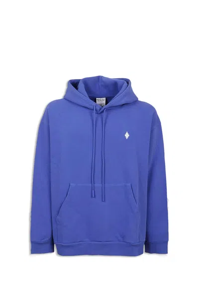 Marcelo Burlon County Of Milan Cross Regular Hoodie In Blue